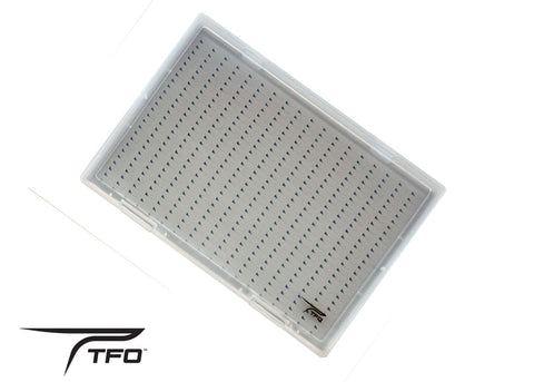 TFO Clear Fly Box w/Slit Foam, XL, holds 450 Flies