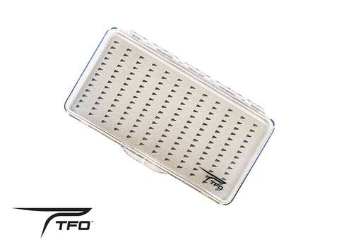 TFO Clear Fly Box w/Slit Foam, Large, holds 168 Flies